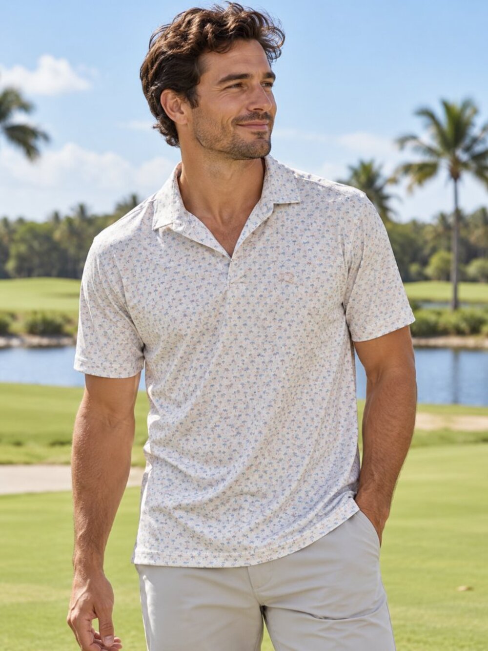 Rhoback Miami Palm Trees Polo Small The Koopa
